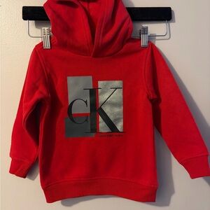 Calvin Klein Kids Red Sweatshirt with Logo